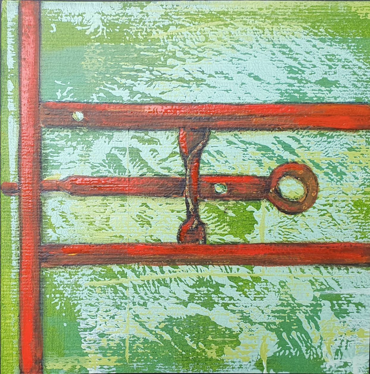 Green in Acrylics 15cm x15cm
