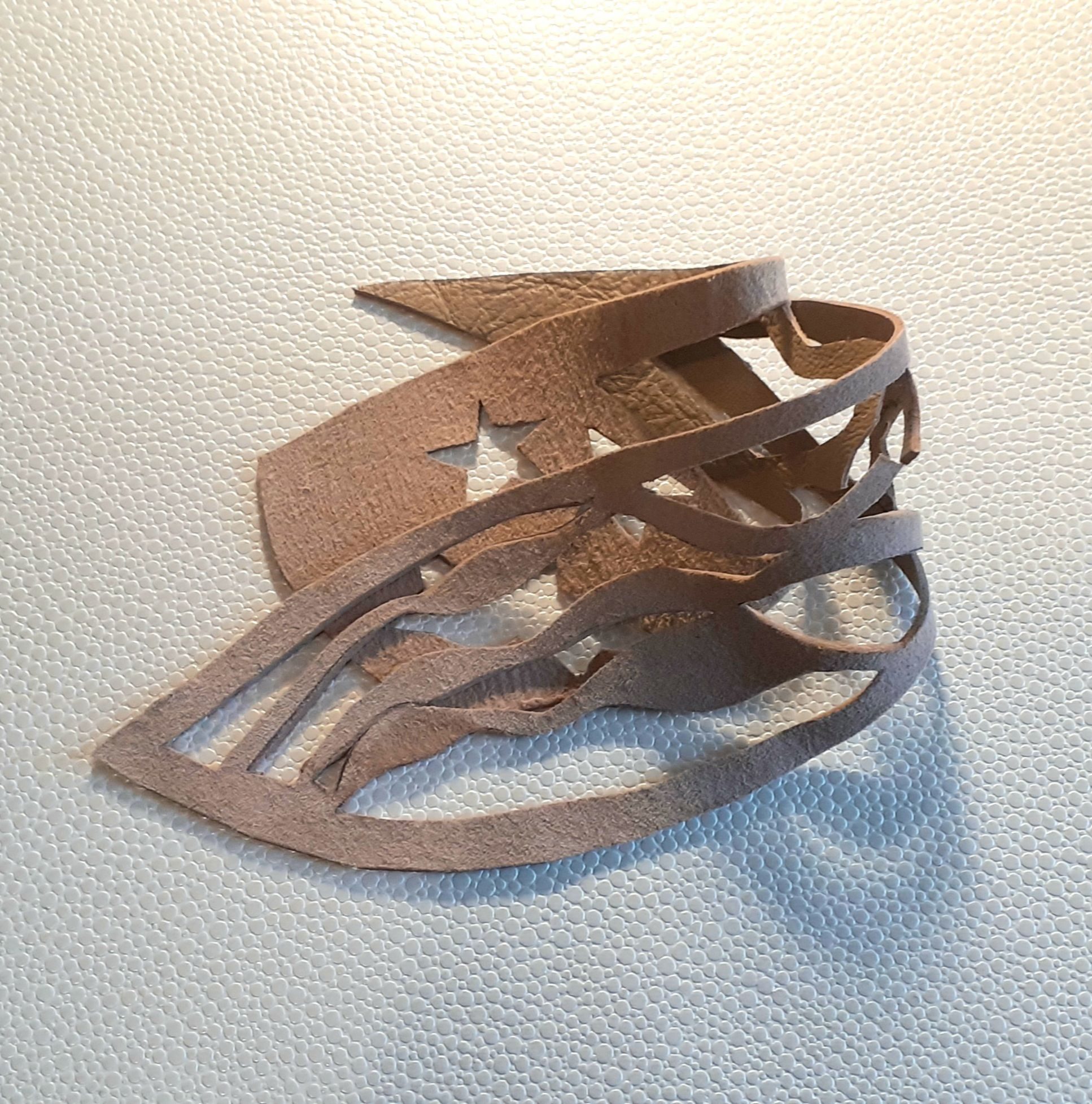 Leather leaves cuts from my own left leather