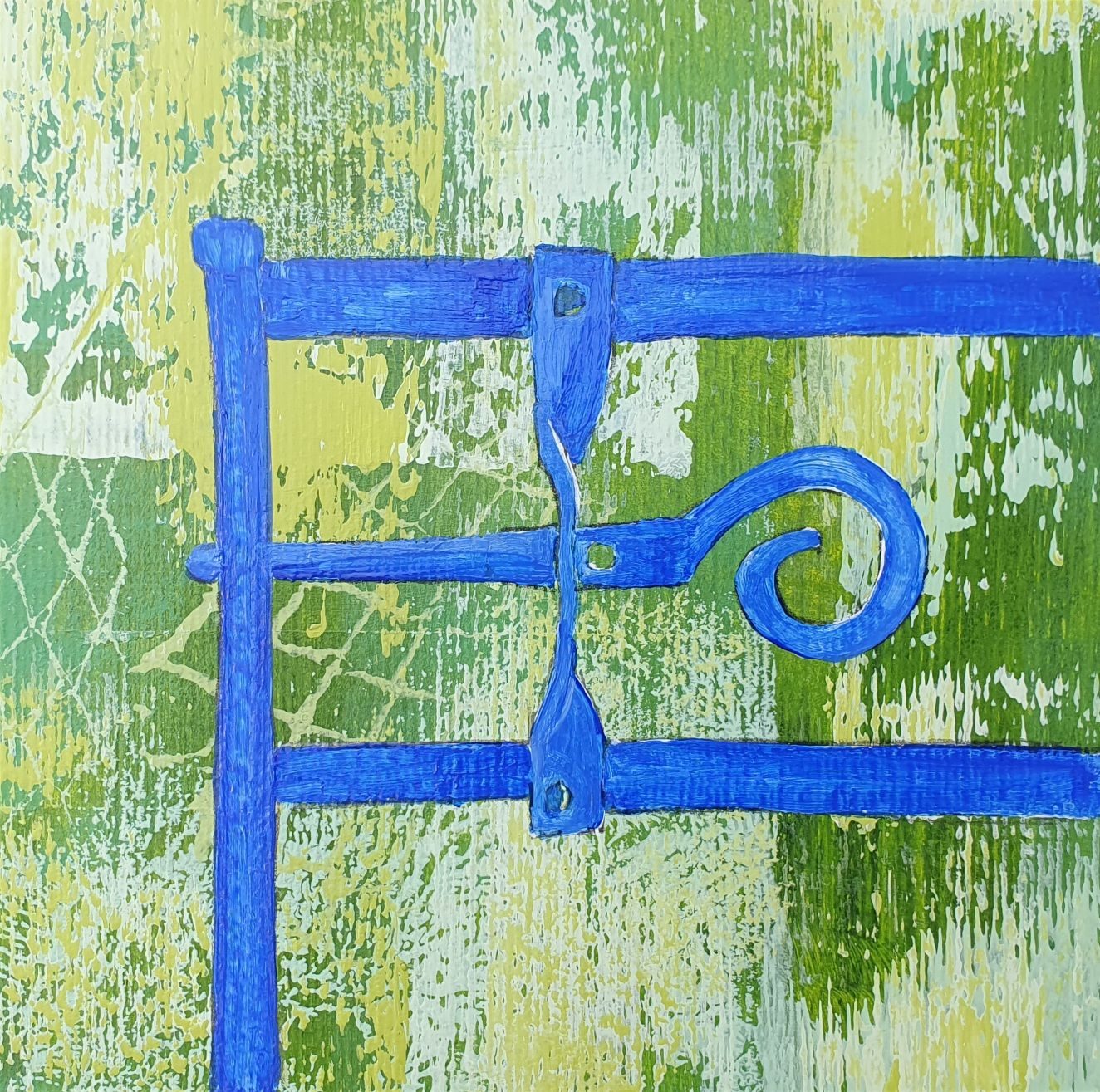 Green in Acrylics 15cm x15cm