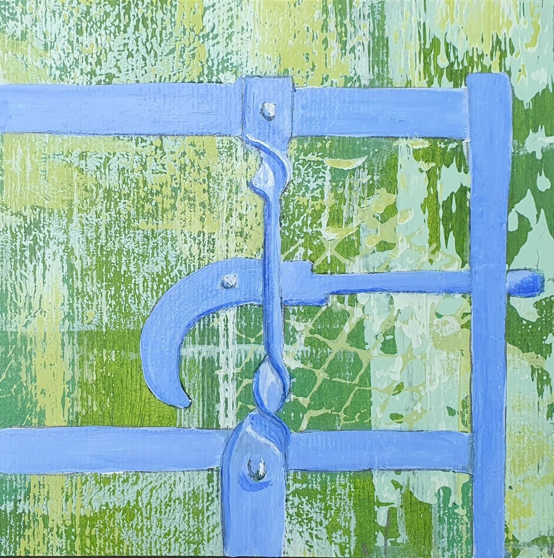 Green in Acrylics 15cm x15cm