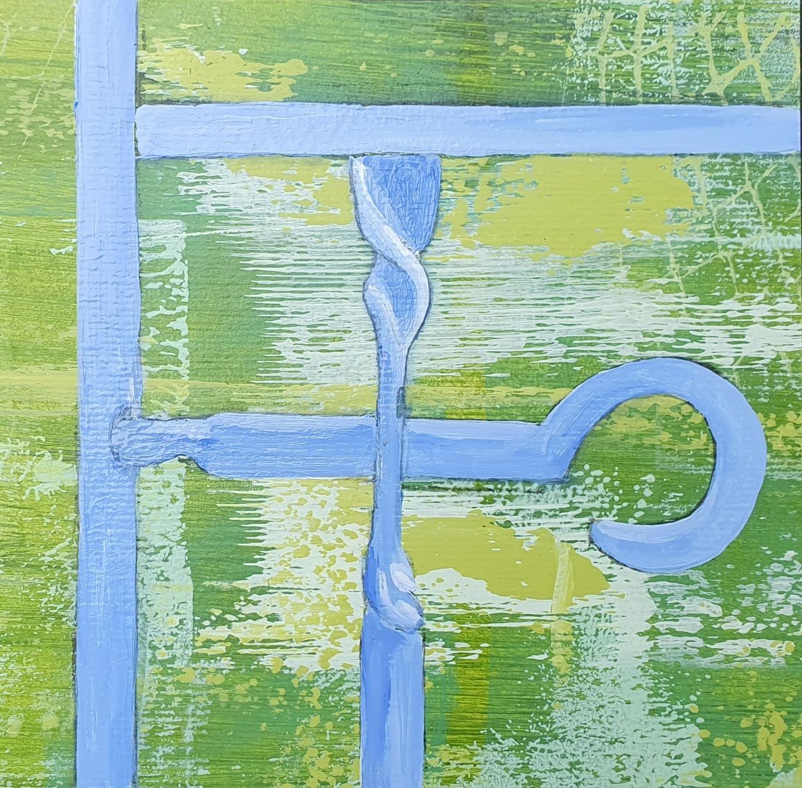 Green in Acrylics 15cm x15cm