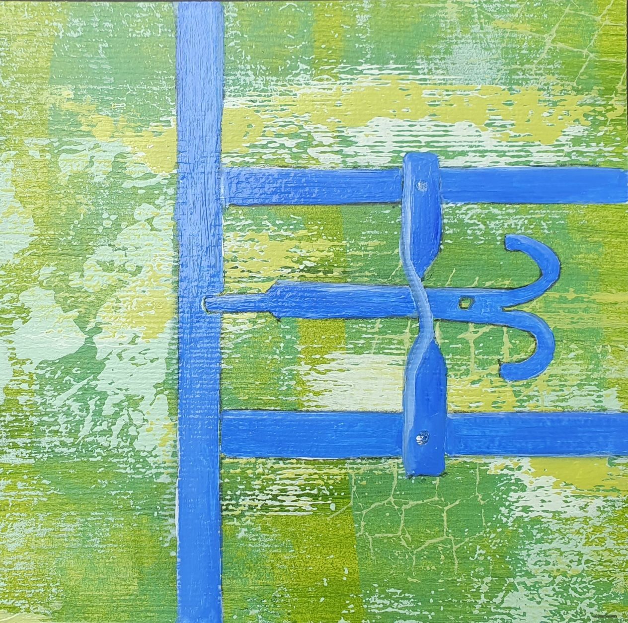 Green in Acrylics 15cm x15cm