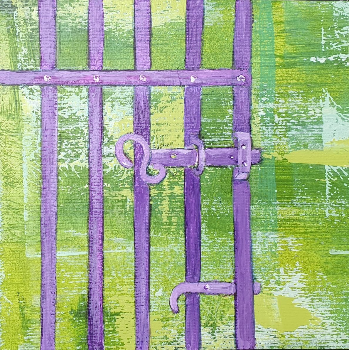 Green in Acrylics 15cm x15cm