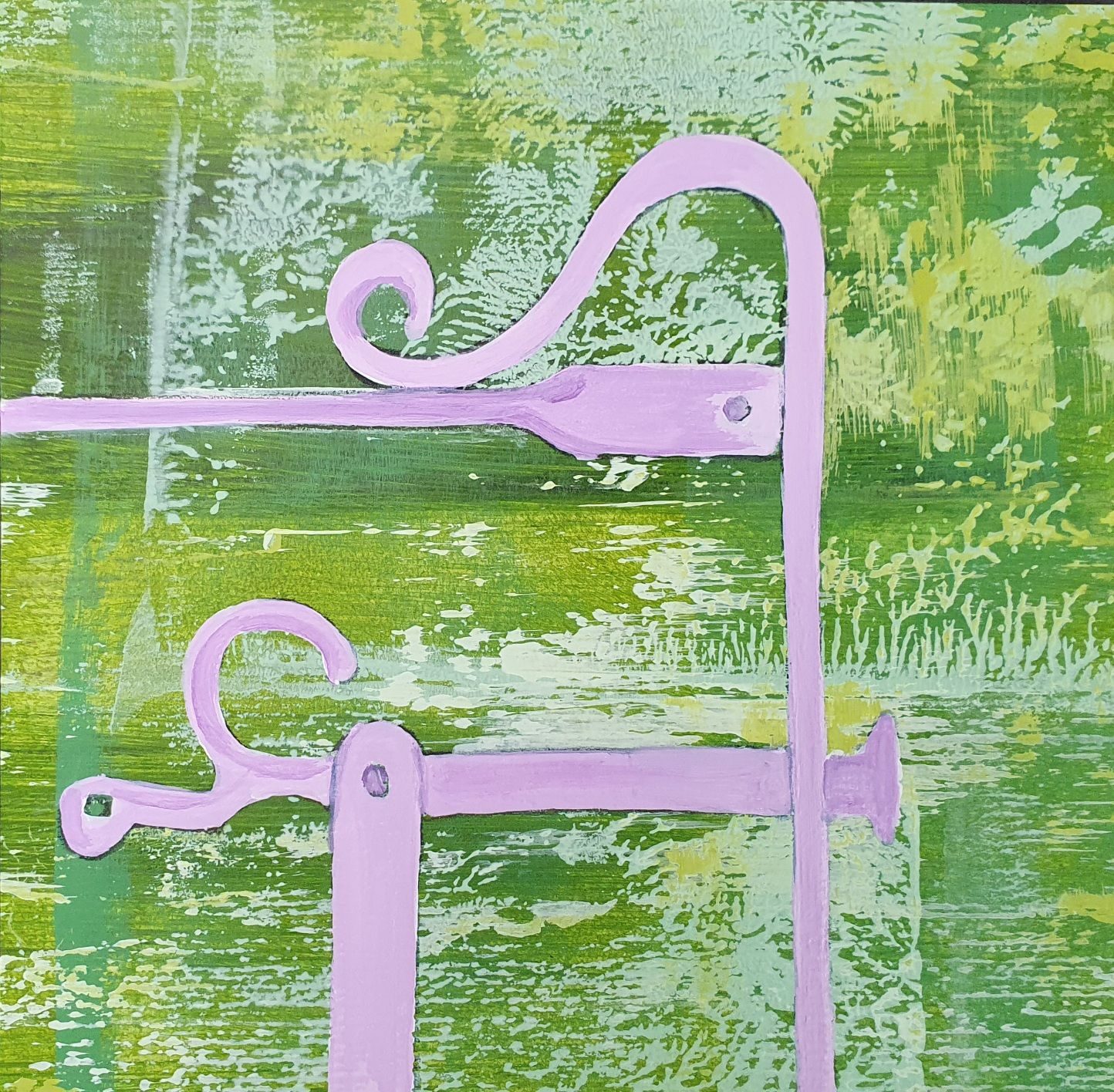 Green in Acrylics 15cm x15cm