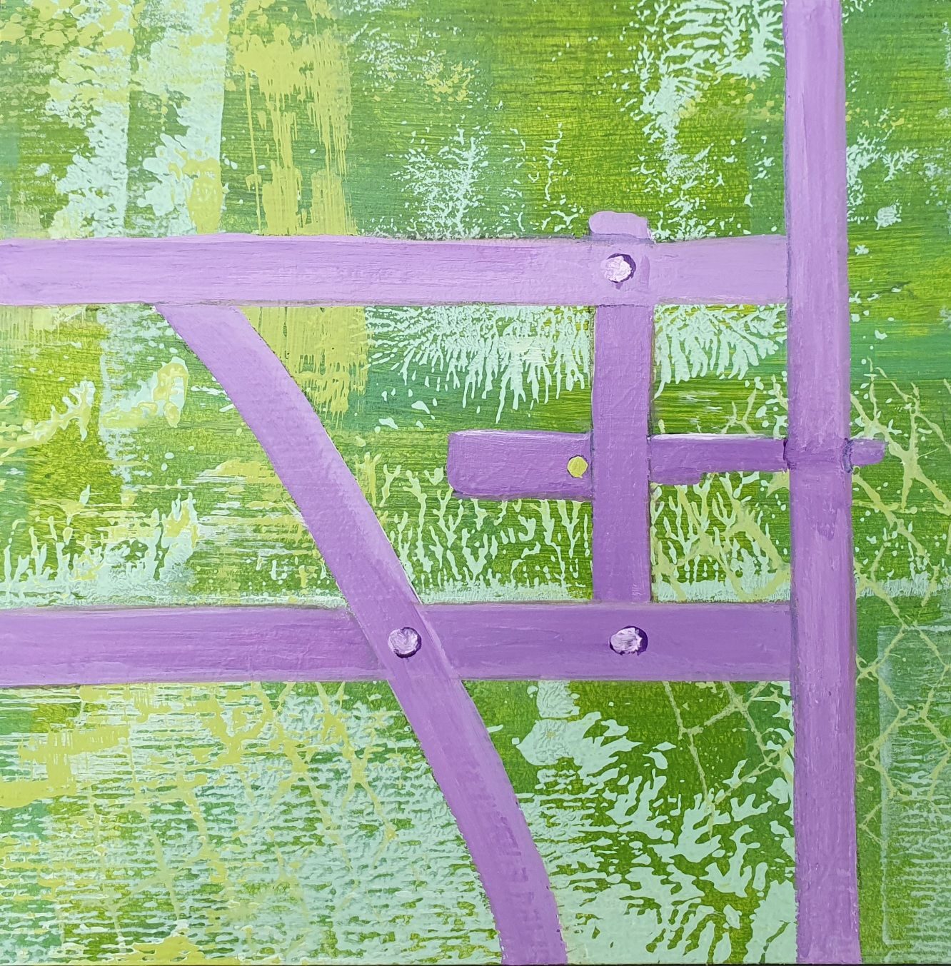 Green in Acrylics 15cm x15cm