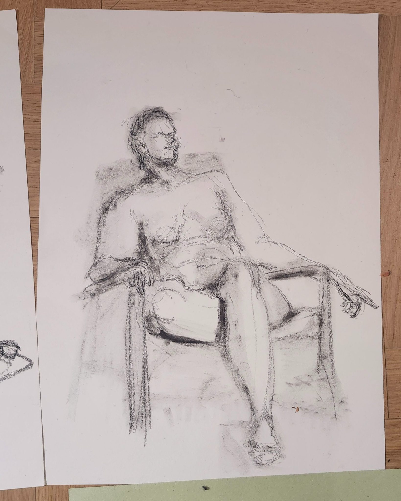Life drawing of a model