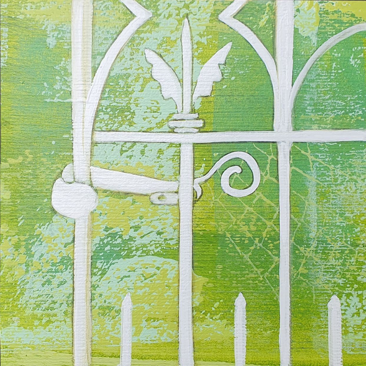 Green in Acrylics 15cm x15cm