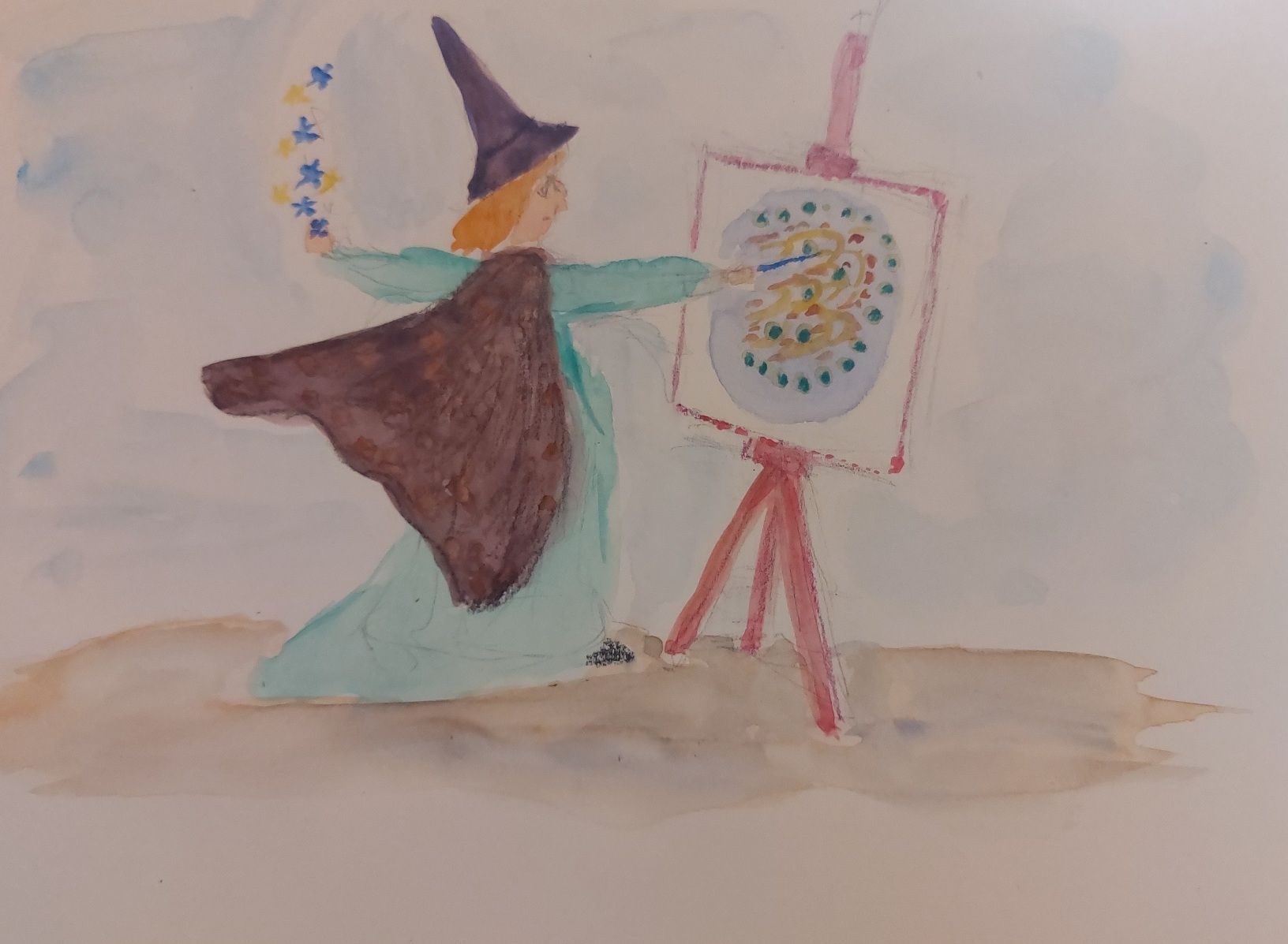 Watercolour wutch painting