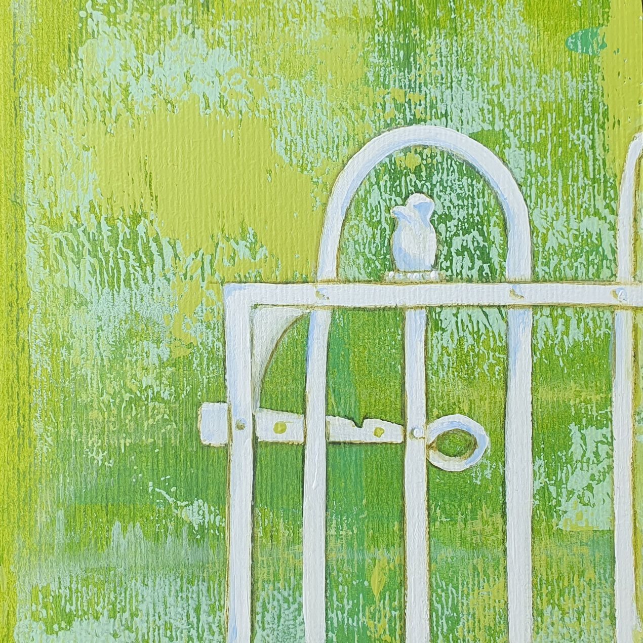 Green in Acrylics 15cm x15cm