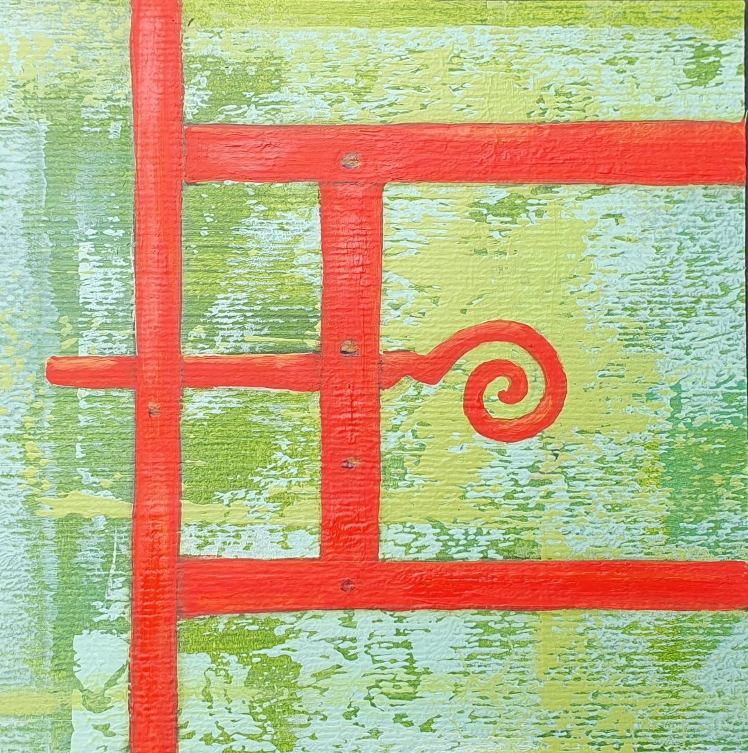 Green in Acrylics 15cm x15cm