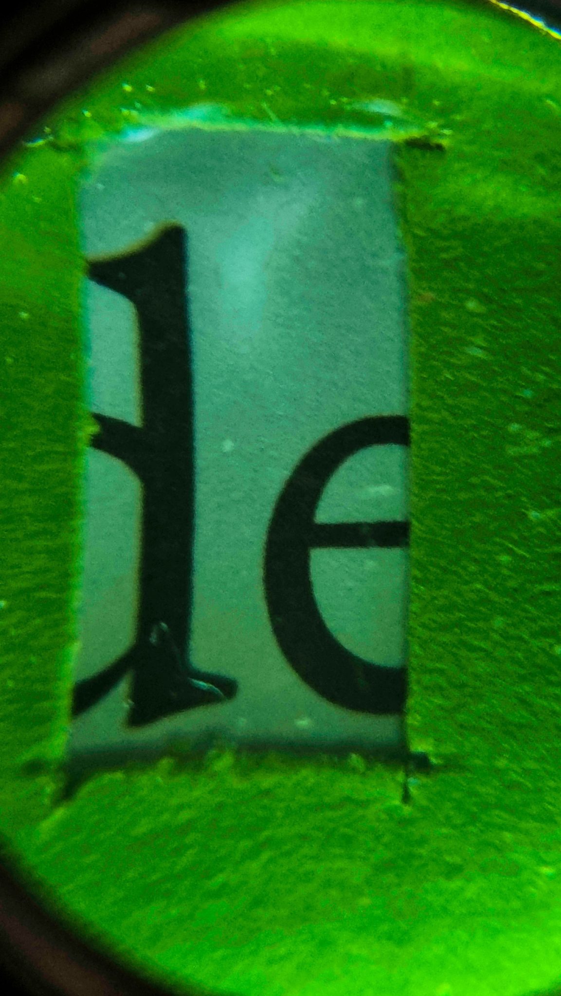 Photograph of parts of the letters 