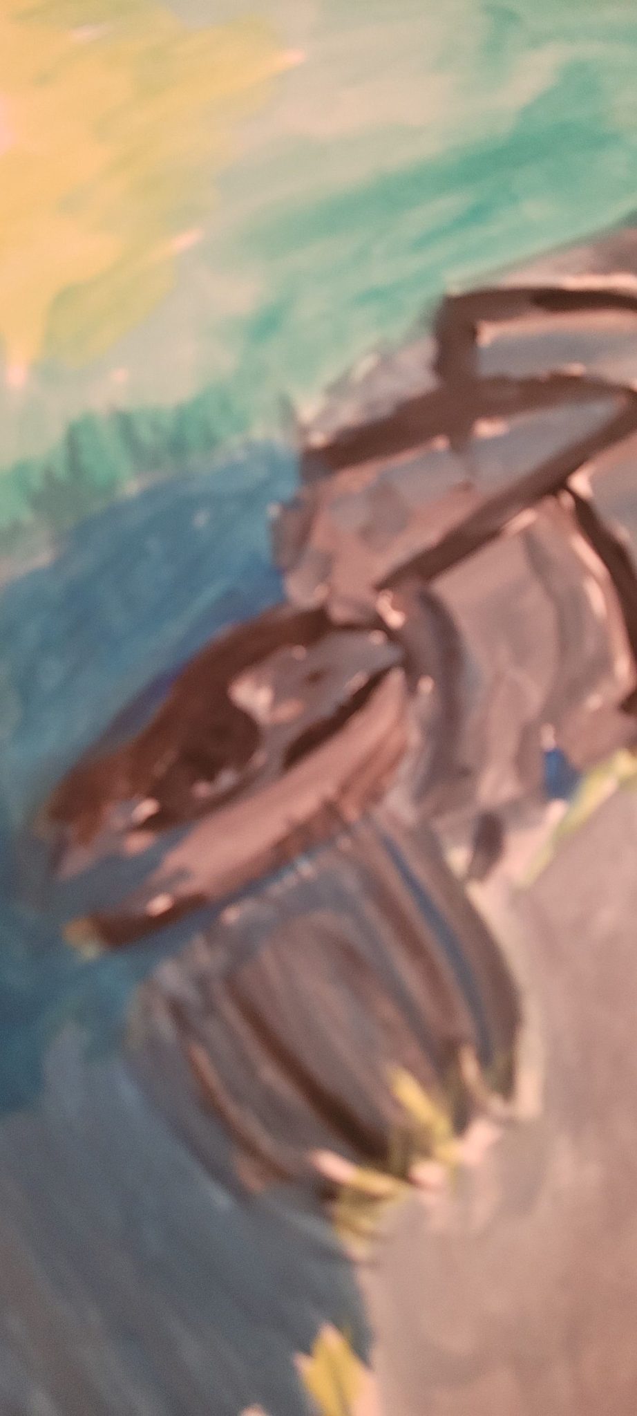 Watercolour painting head of an animal