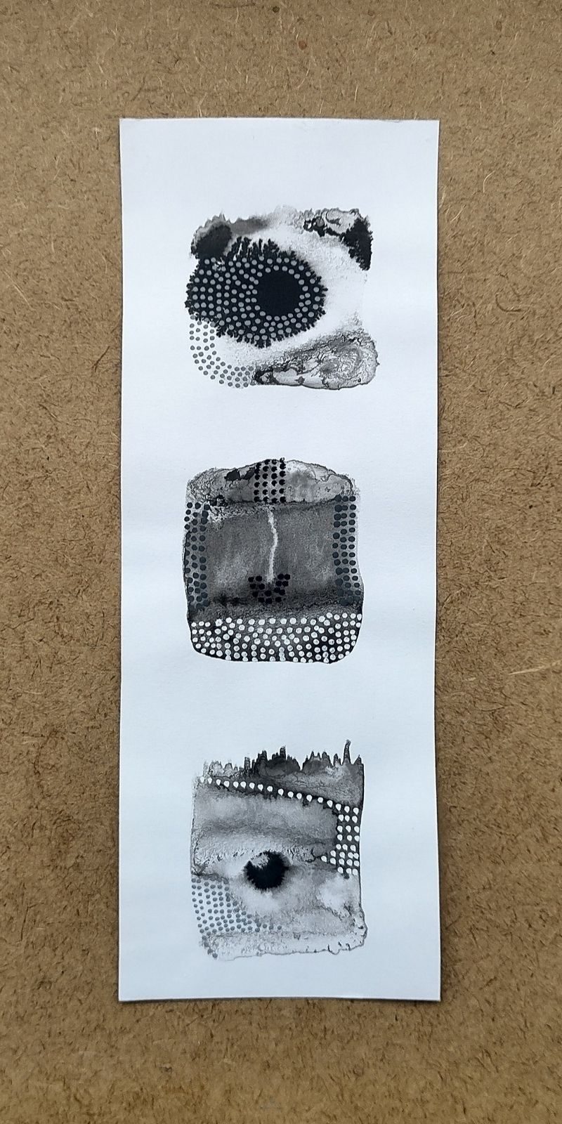 Abstract mixed media composition