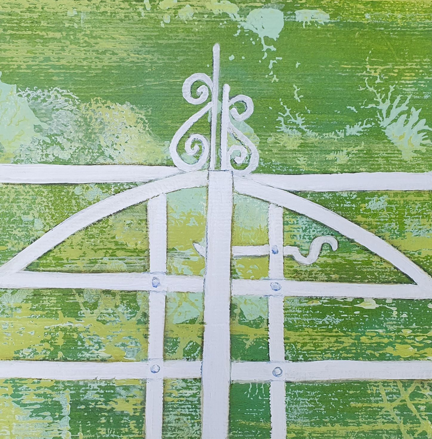 Green in Acrylics 15cm x15cm