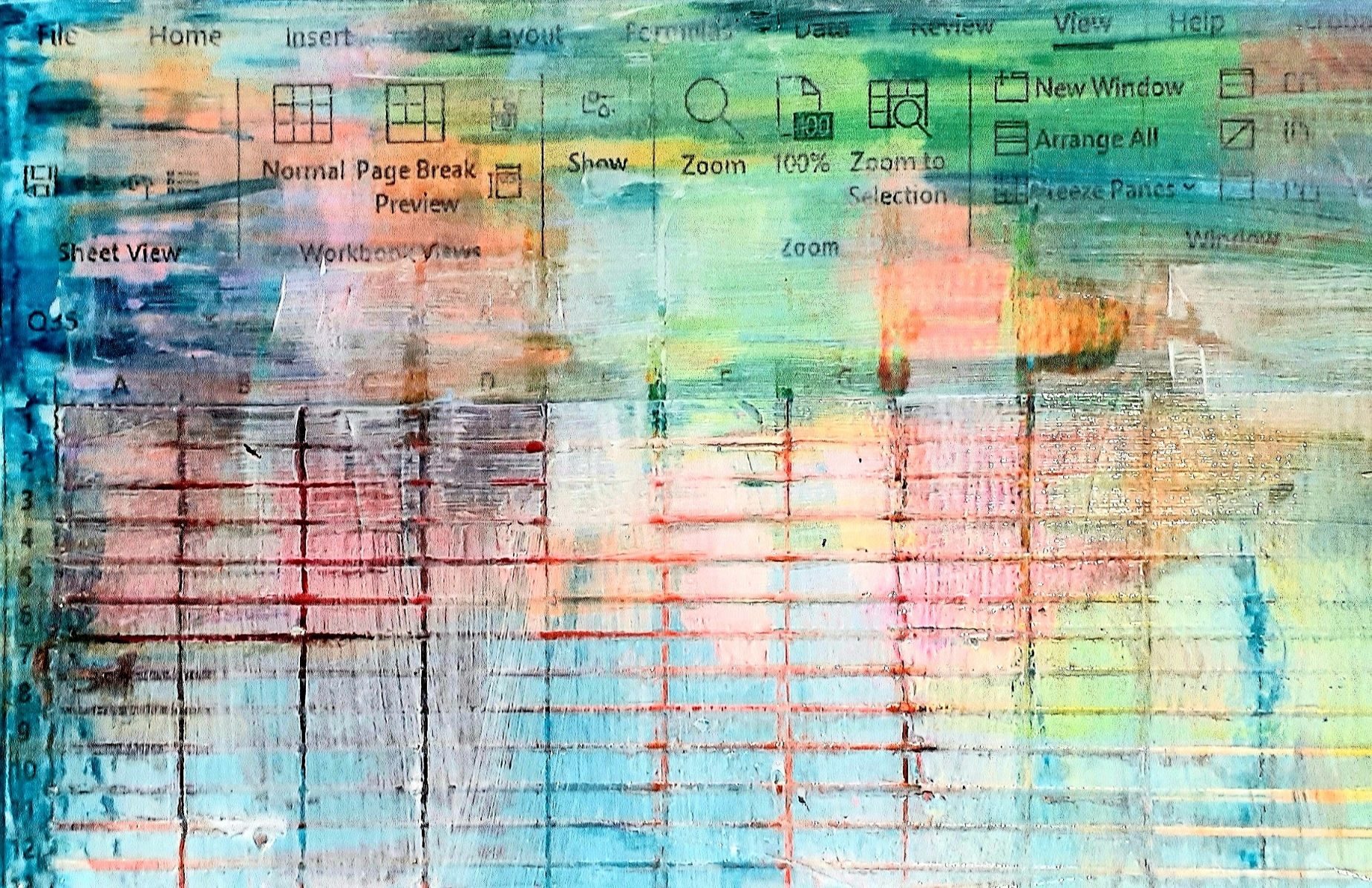 A colourful version of an exel sheet