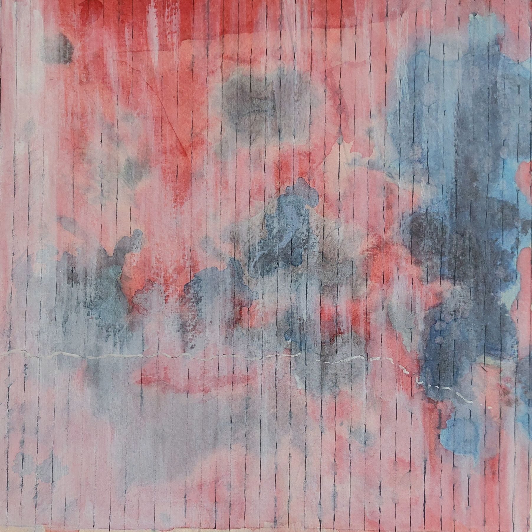 A vertical screen creates a safe vantage point for observing the maelstrom. A wisp of silver thread acting as a mystical talisman allows the viewer to remain beyond the reach of chaos.