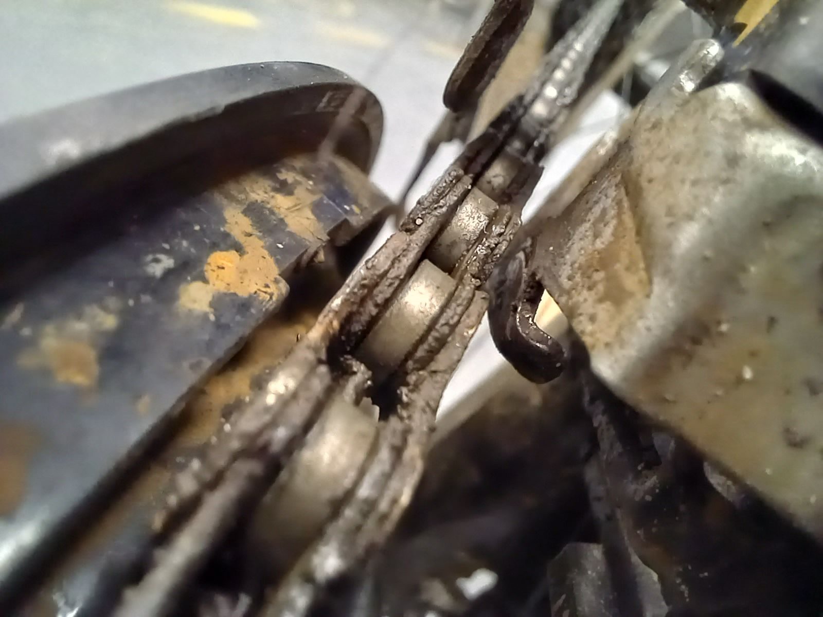 photograph of close up of bike chain