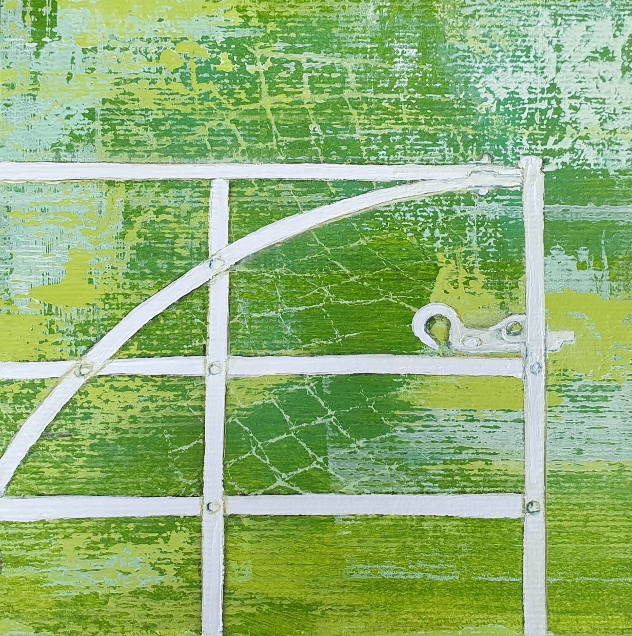 Green in Acrylics 15cm x15cm