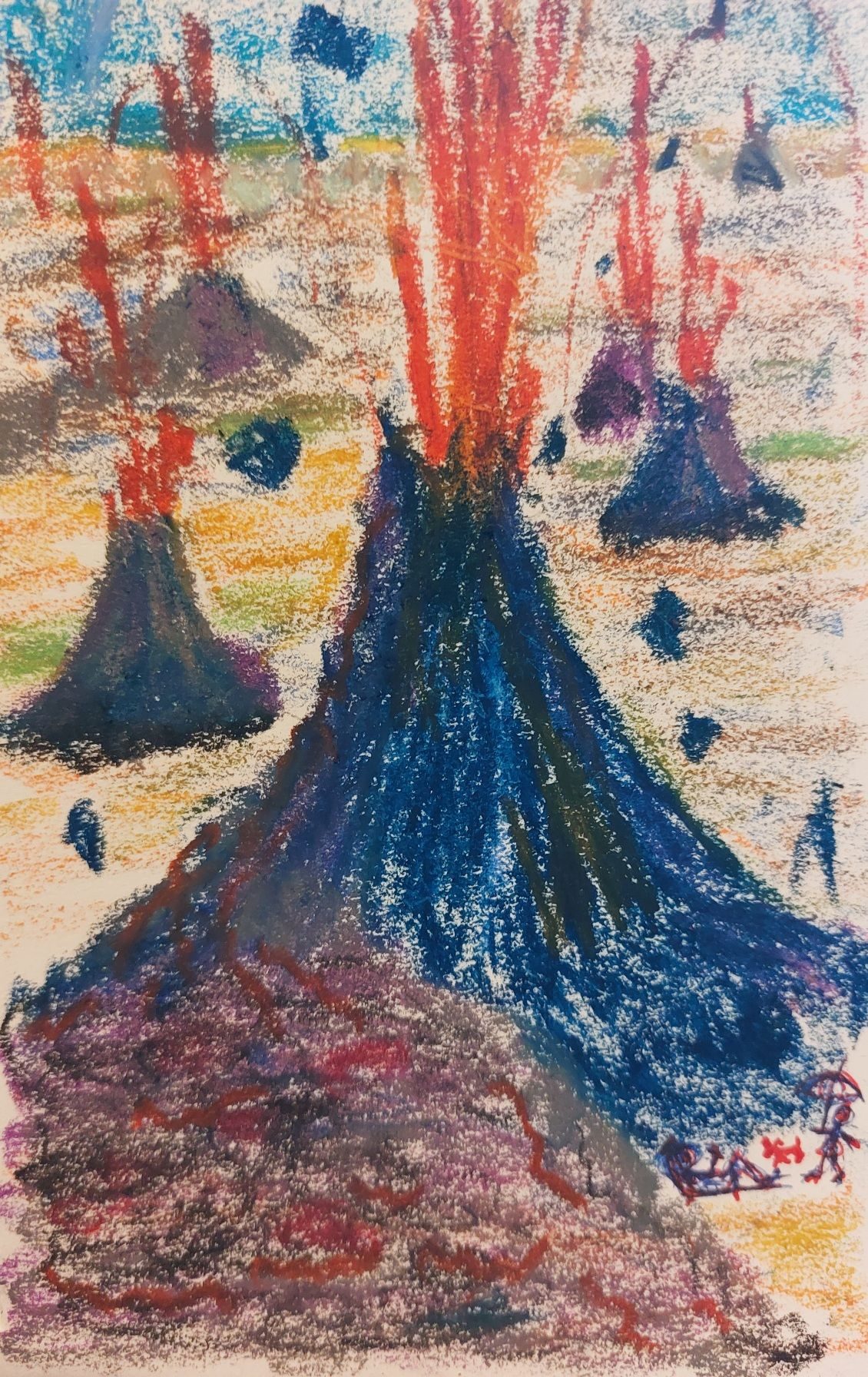 Oil pastel sketch