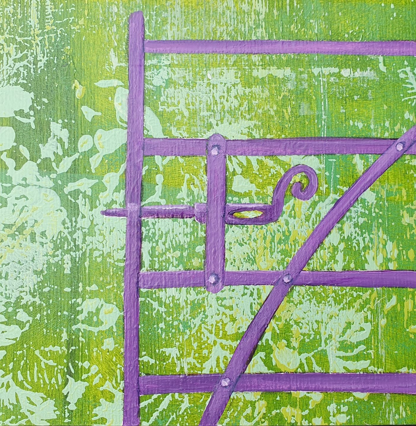 Green in Acrylics 15cm x15cm