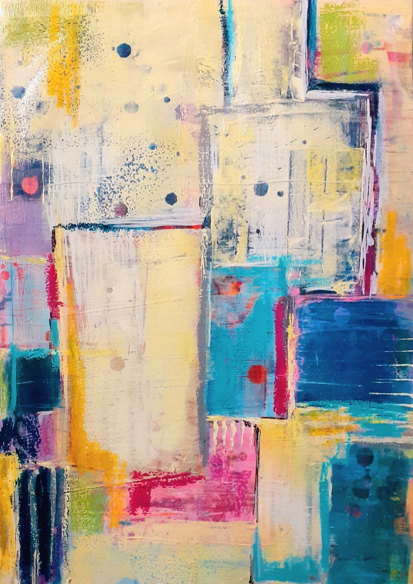 Abstract mixed media work