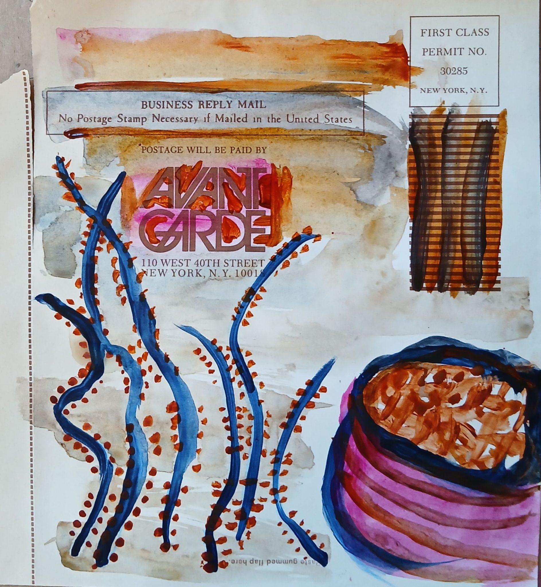 Subscription form for Avant Garde magazine