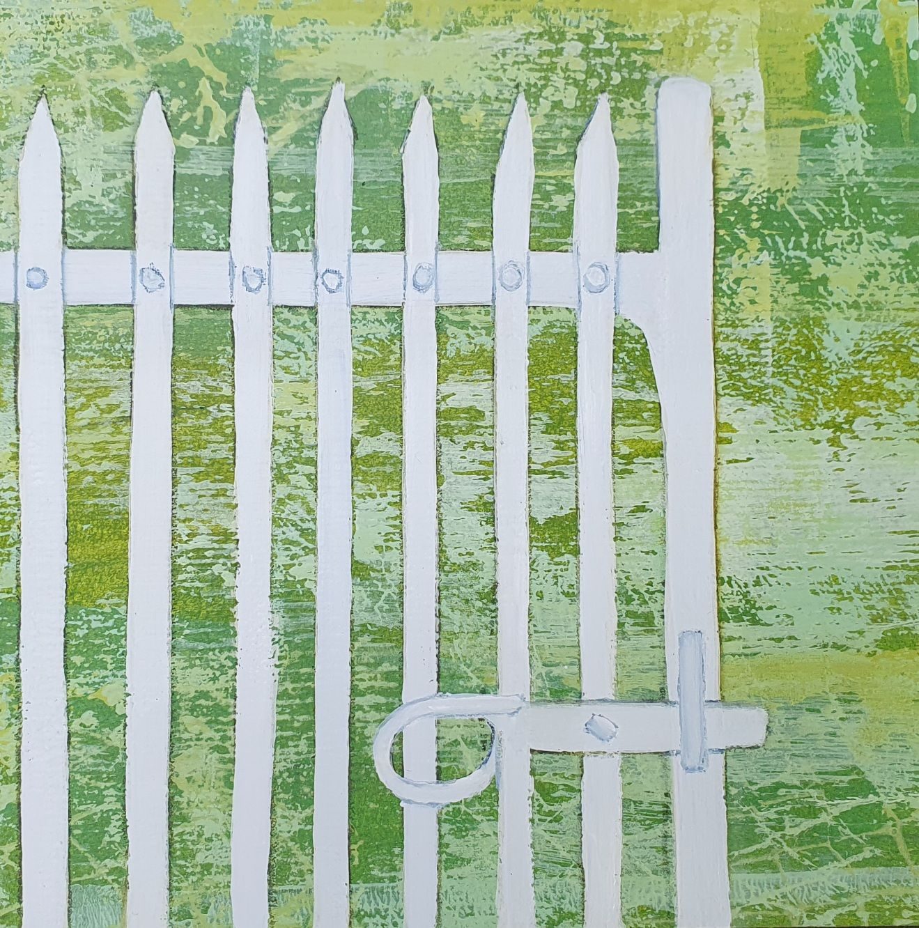 Green in Acrylics 15cm x15cm