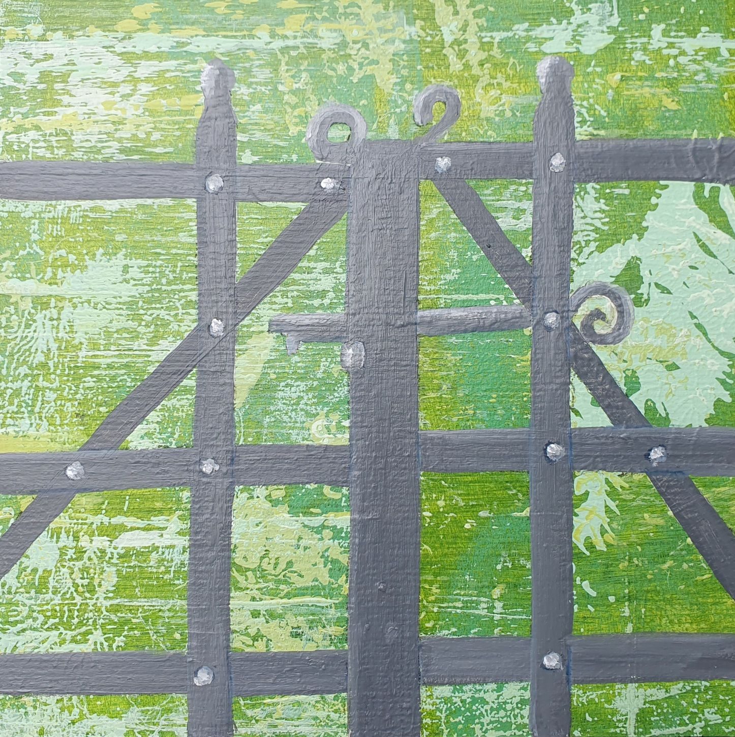 Green in Acrylics 15cm x15cm