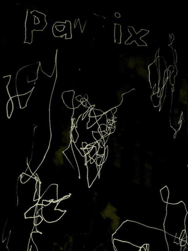 paid divided and mindless scribbles on paper inverted