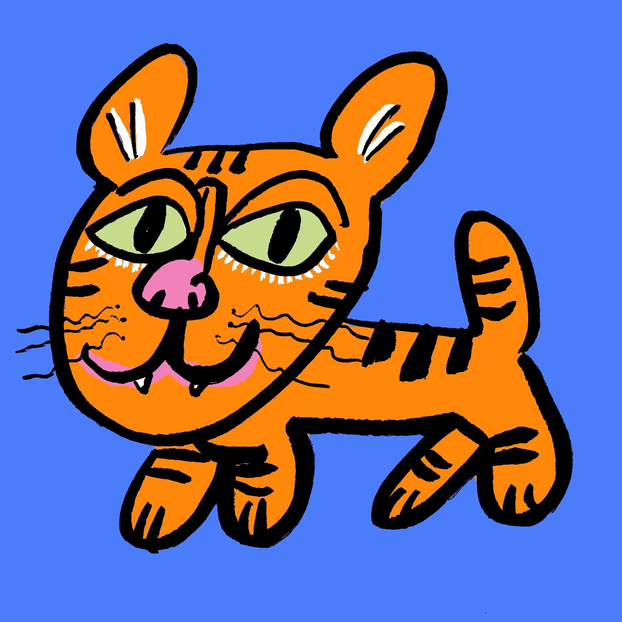 Digital illustration of cat