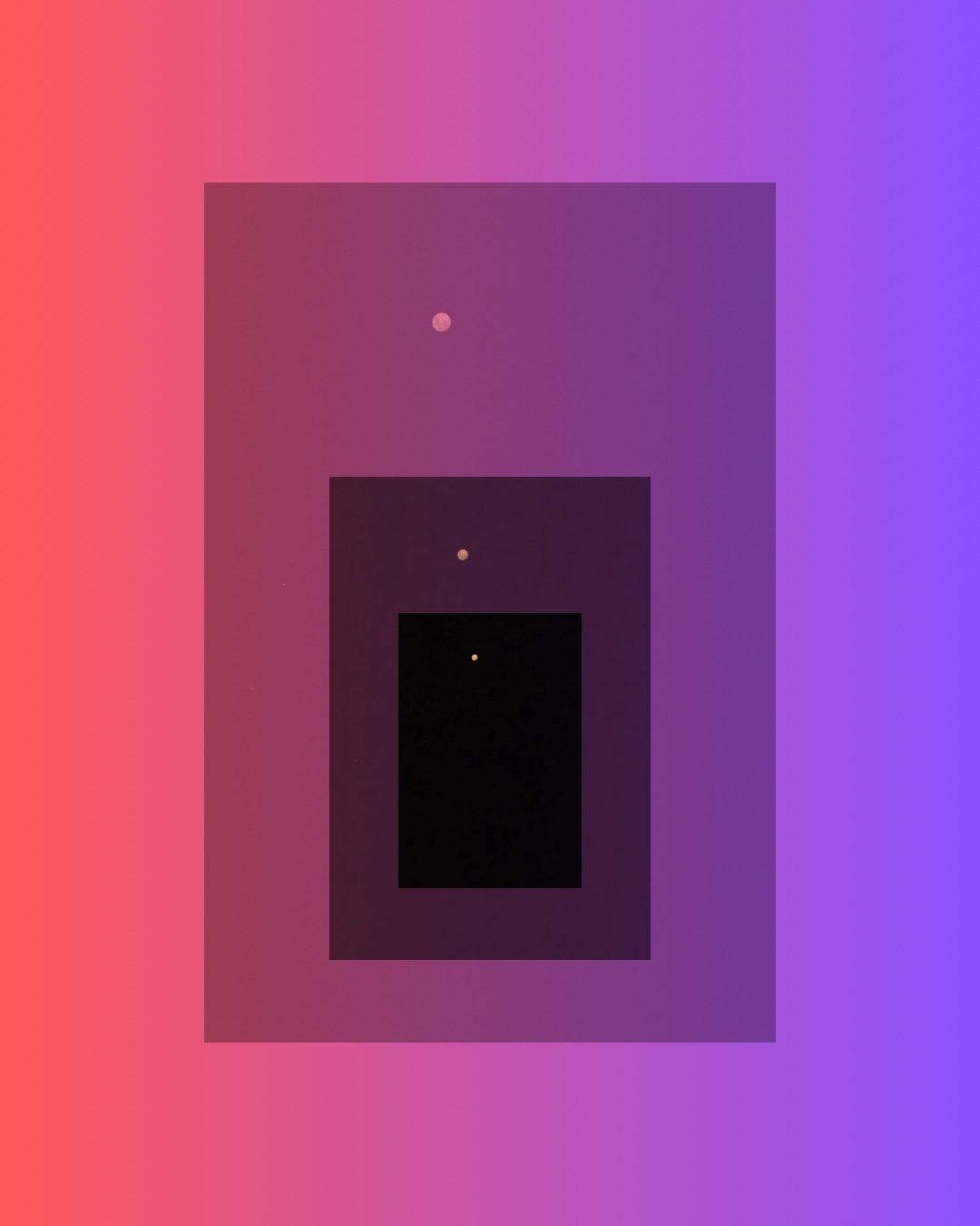 Replicated faded photo of a small moon