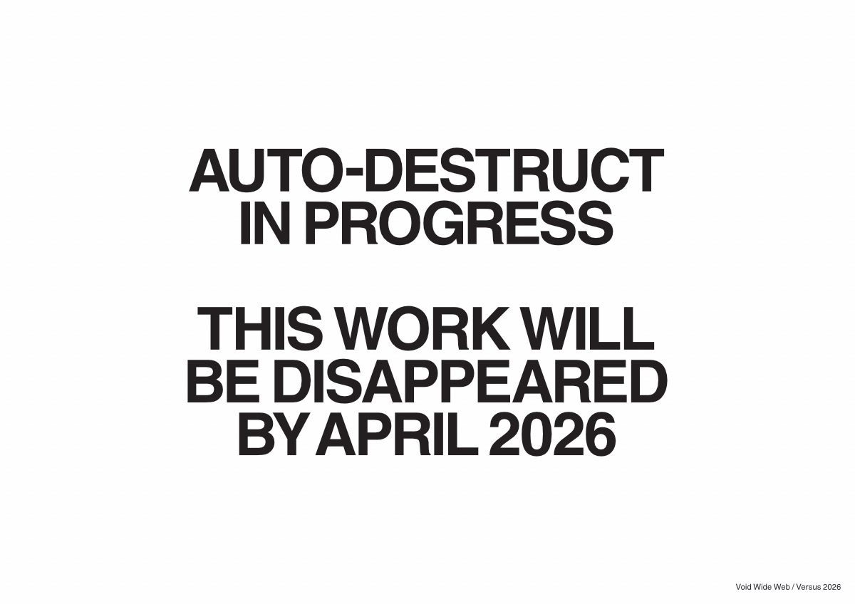 Auto-Destructive. Using this challenge as a context. Highlighting the subversive side of art (anti-art), as well as the fragile nature of the internet.