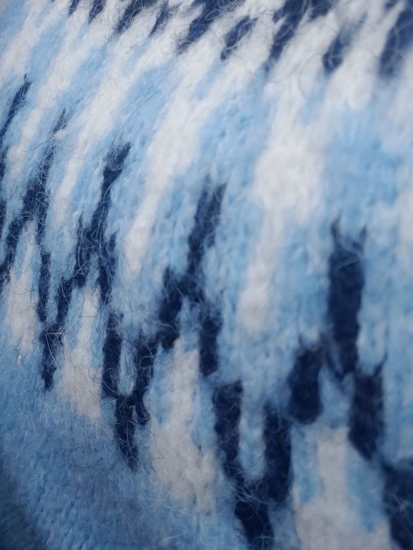 detail of fairisle jumper