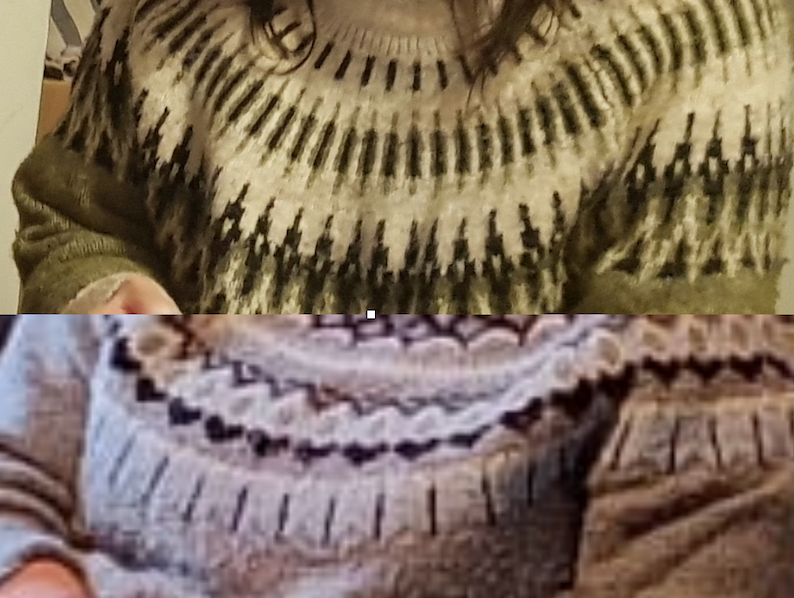 sections of 2 fairsile jumpers