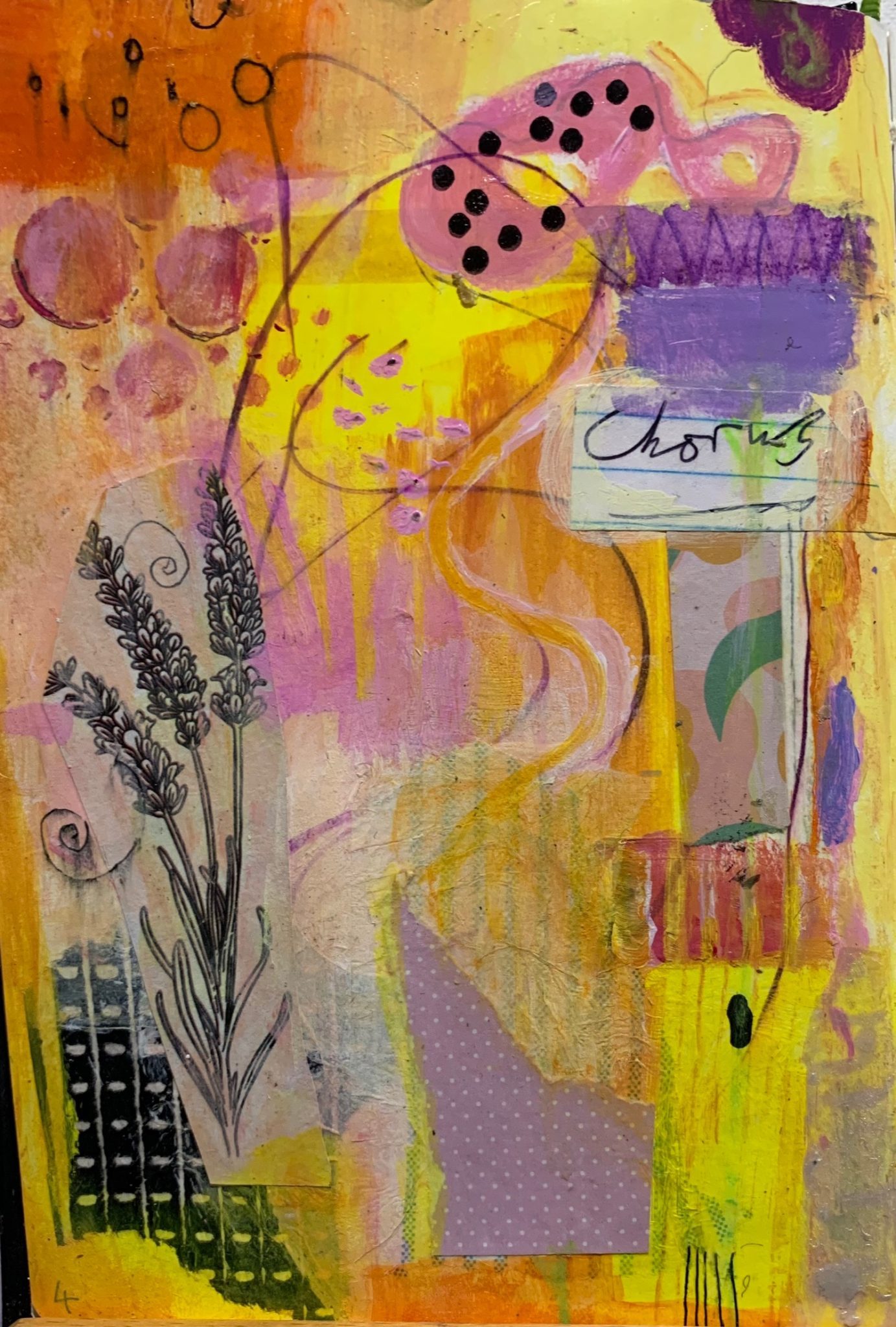 Abstract expressionist acrylic sketchbook