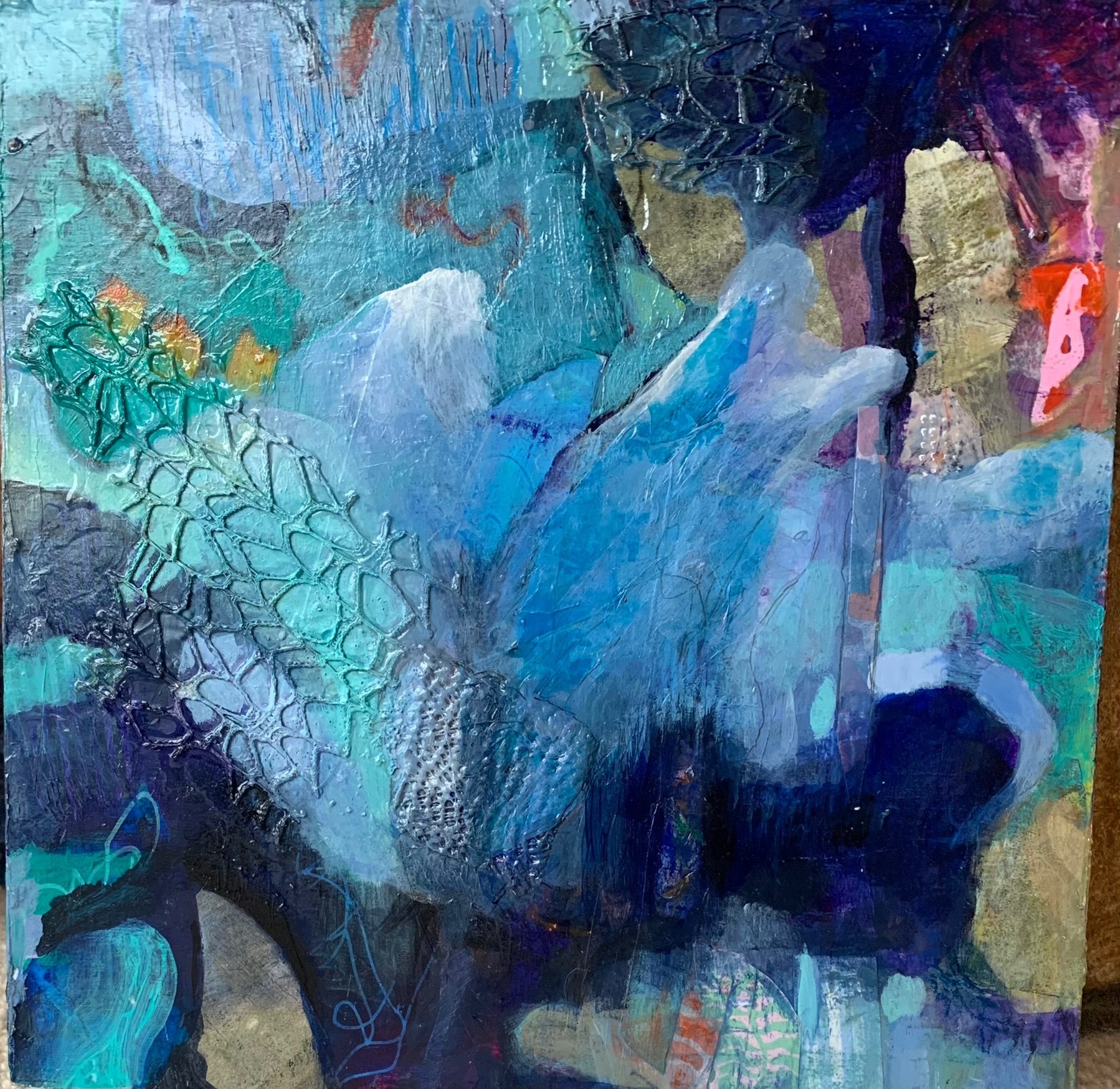 Abstract acrylic painting