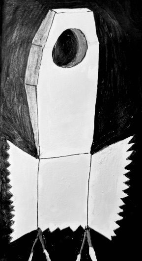 notebook acrylic pen drawing, improvised new version of yesterday