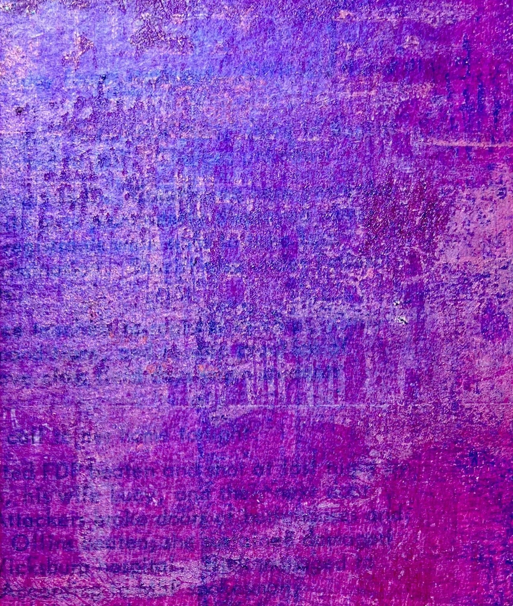 Monotype Collage in pinks and purples made from documents from the Freedom Archives