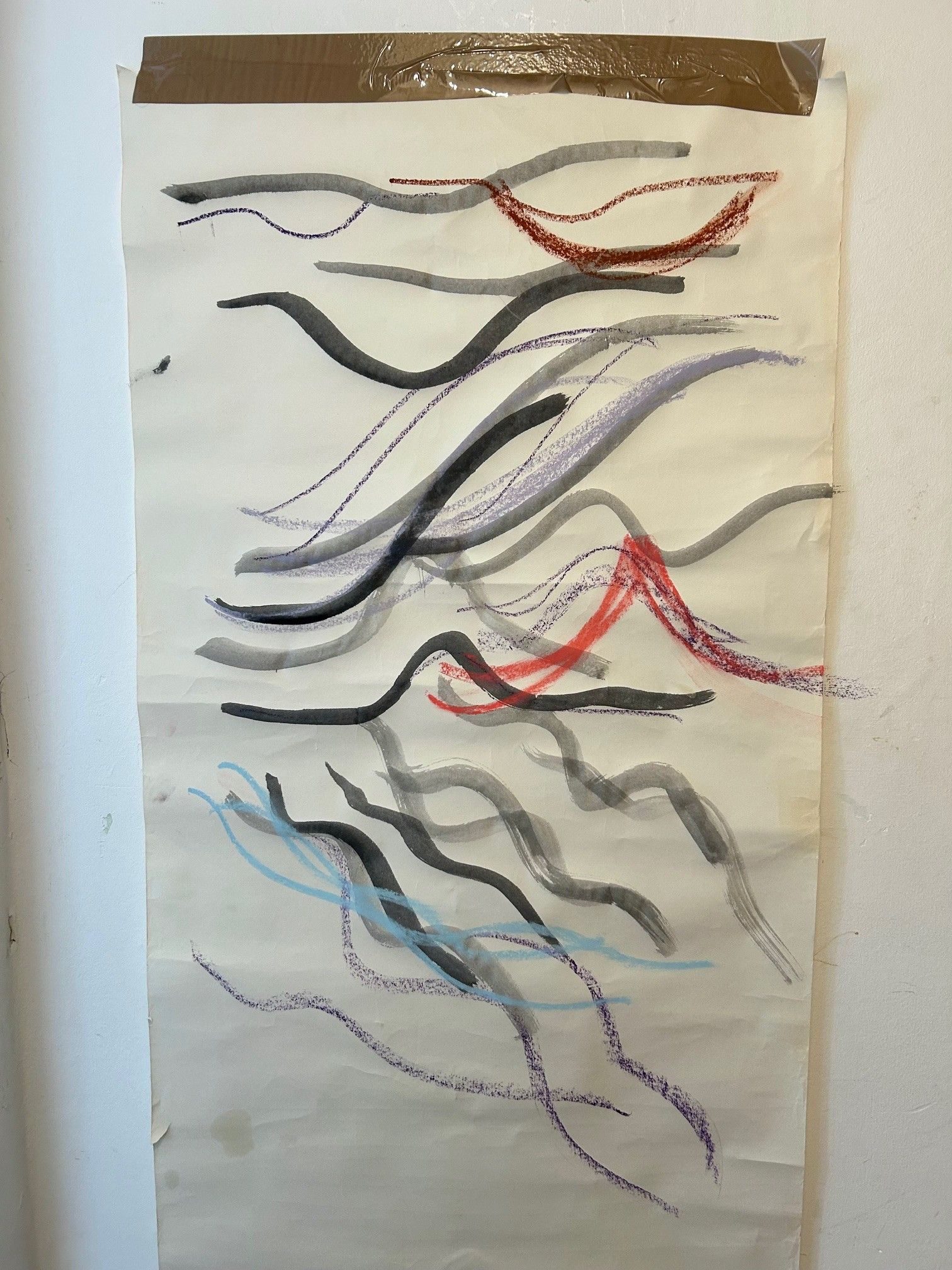 Roll of paper with gestures representing the feeling of the elements