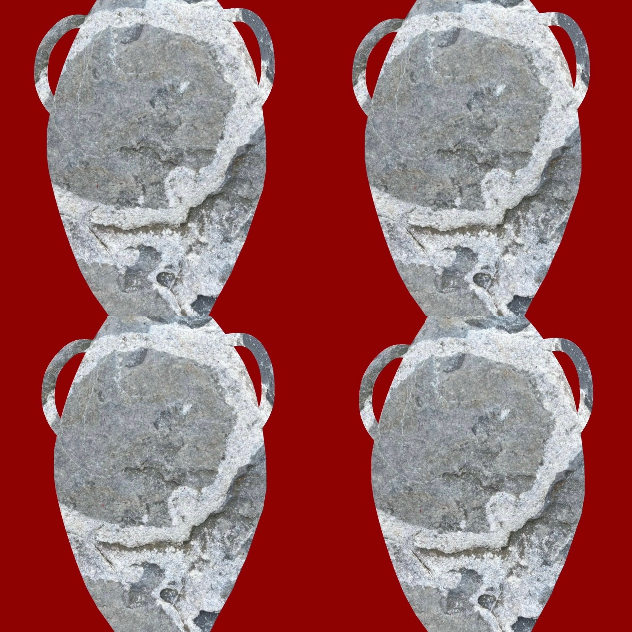 Digital doodle rock-vessels