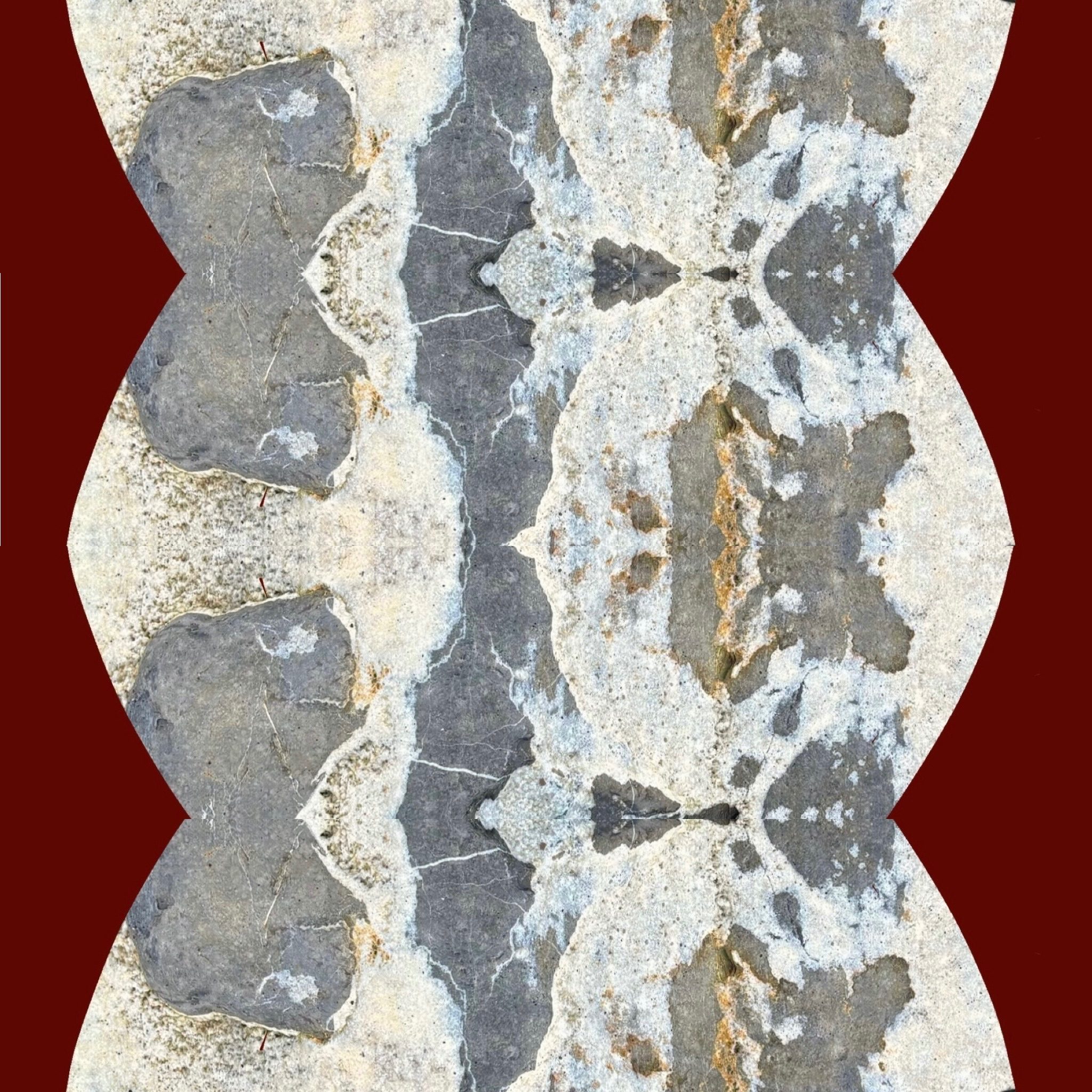 Digital doodle rock-vessel