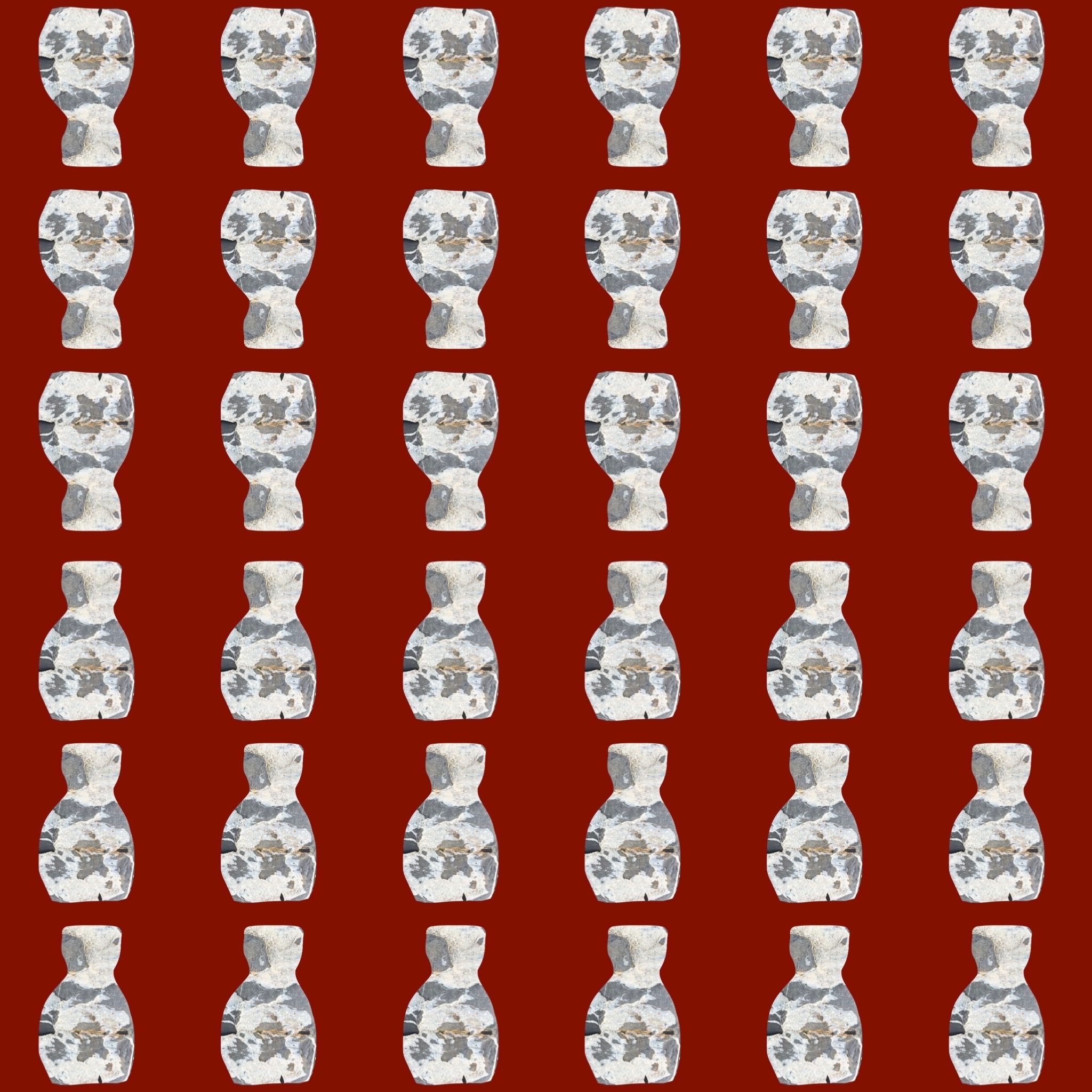 Digital doodle rock-vessels