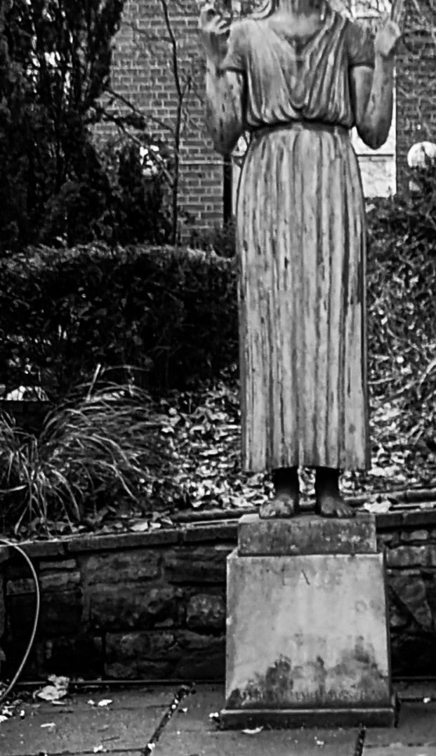 Photograph of part of a statue