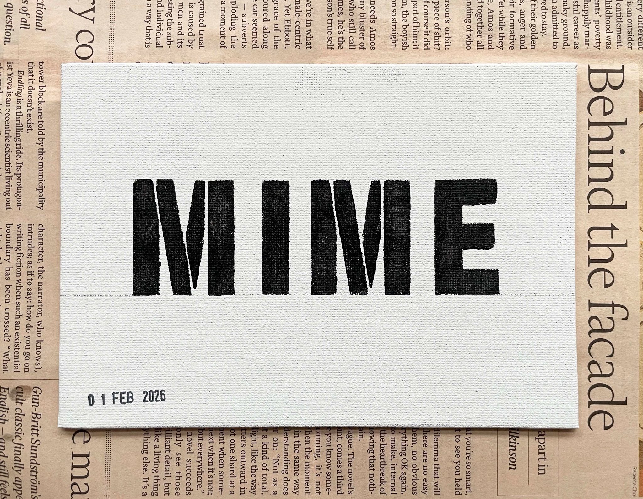Life is a four-letter word – a painting project provoked by something seen, found or heard.