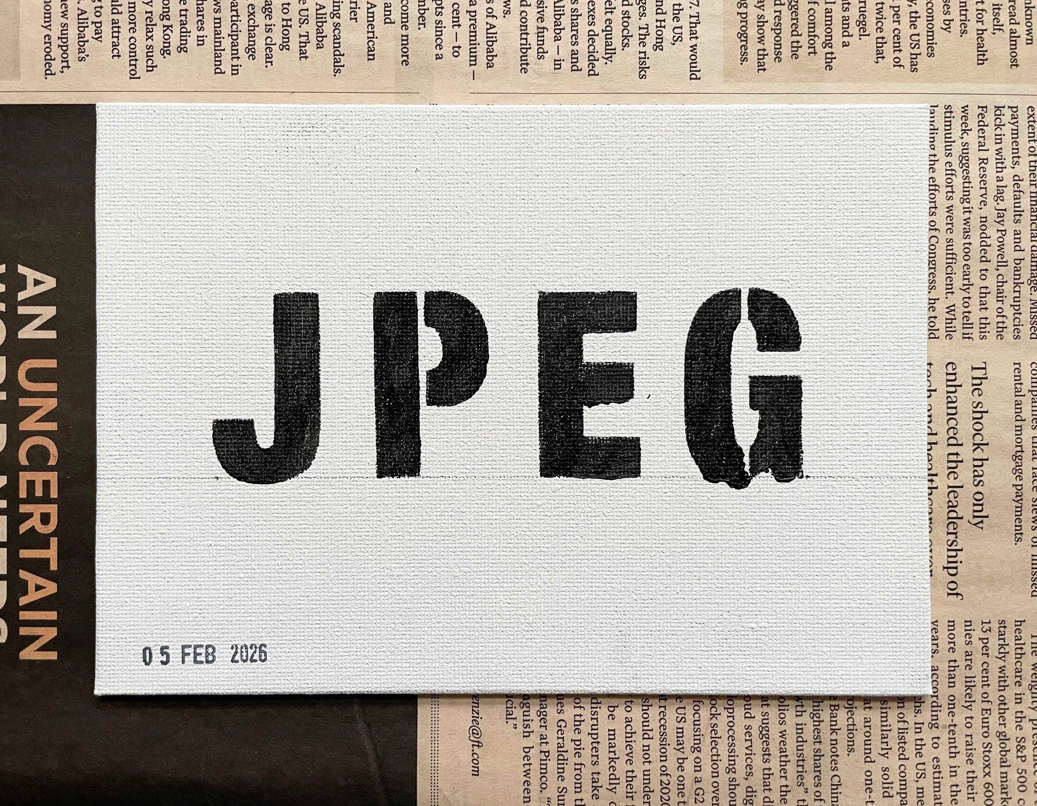 Life is a four-letter word – a painting project provoked by something seen, found or heard.