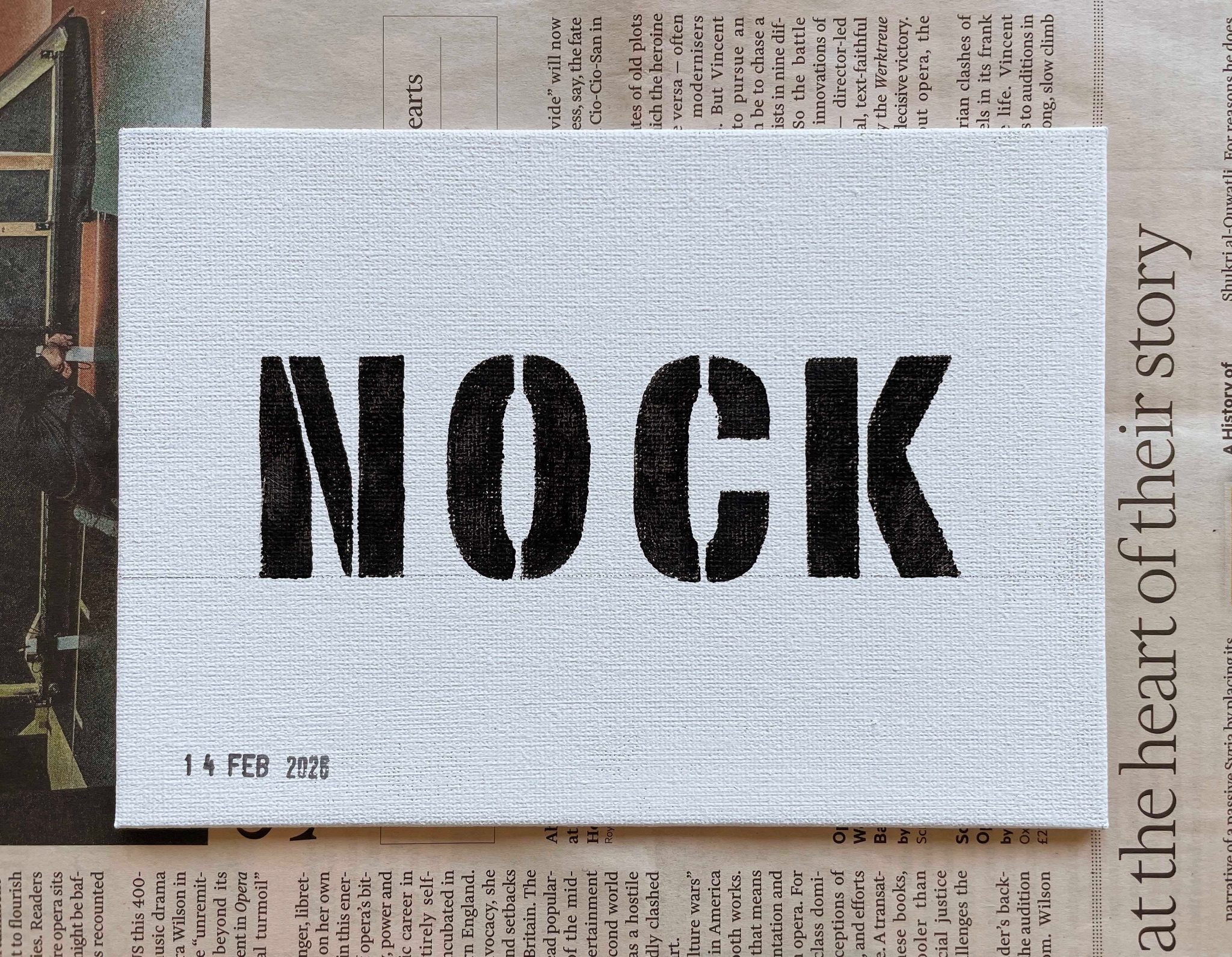 Life is a four-letter word – a painting project provoked by something seen, found or heard.
