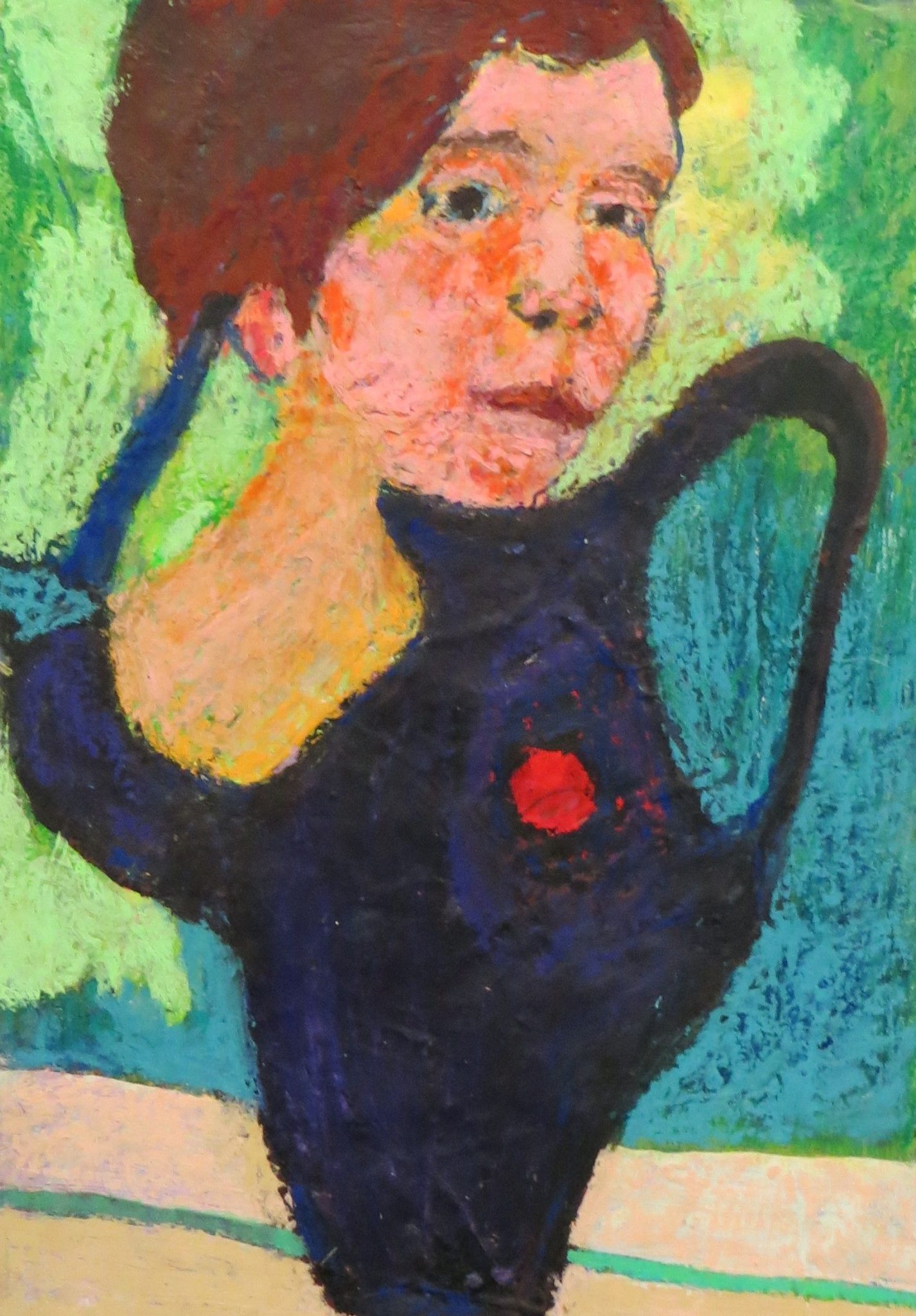 Oil sticks, acrylics on paper