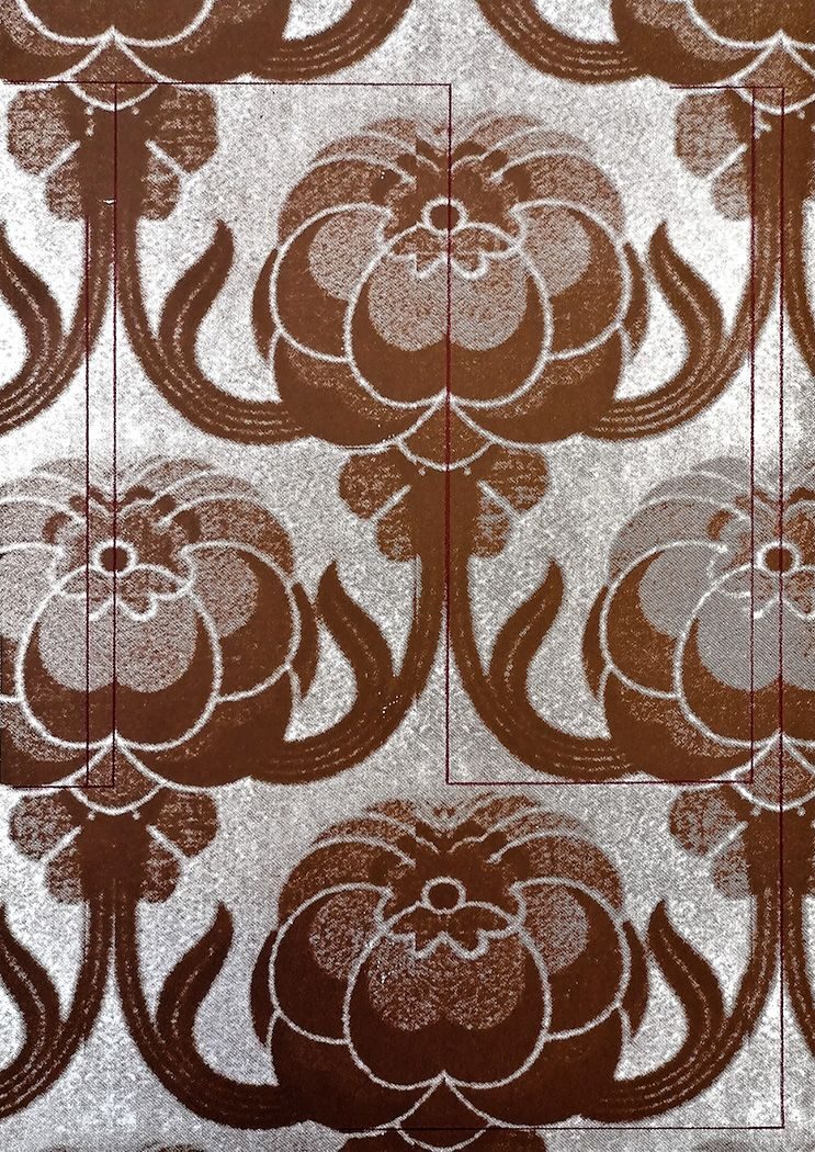 Colour pencil on acrylic screen print on paper