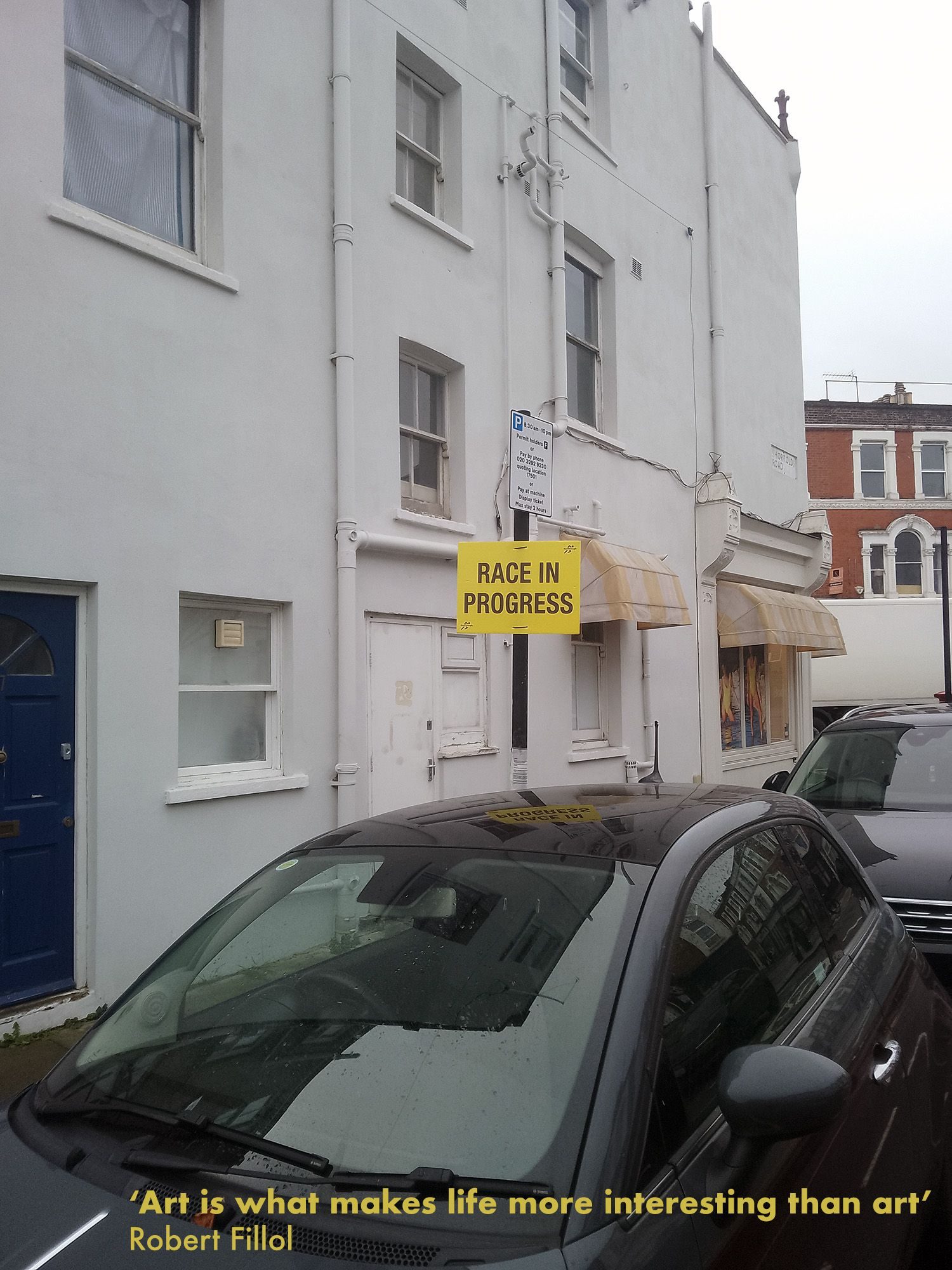 photograph, text by Robert Fillol