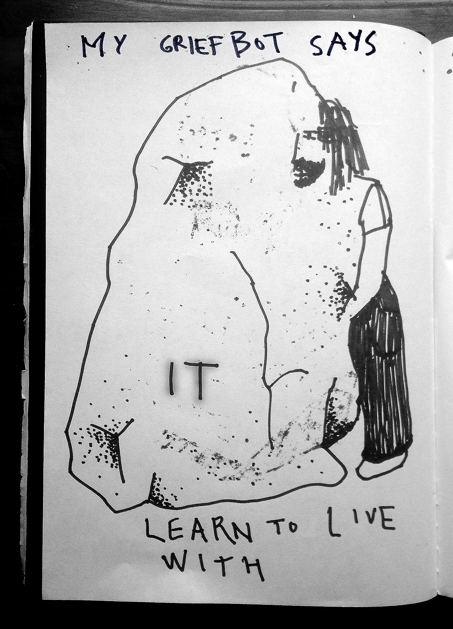 Drawing. Sharpie on paper. Photoshop manipulation.